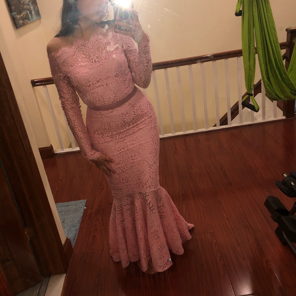 Pink Lace Fancy Dress